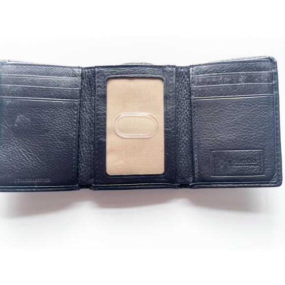 Men's Columbia Black Tri-Fold Leather Wallet - Picture 2 of 5